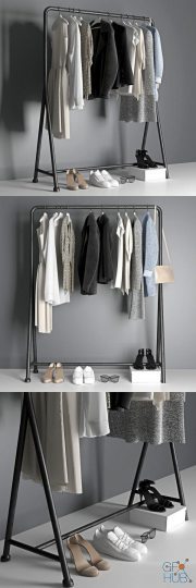 Clothes hanger with shoes