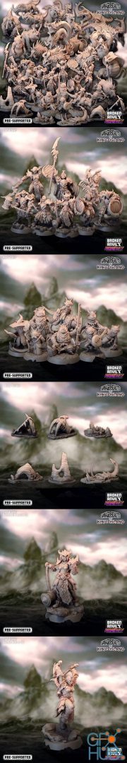 Broken Anvil Miniatures - Savage Beasts Of Kinjo Island March 2022 – 3D Print