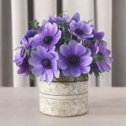 Bouquet of purple anemones