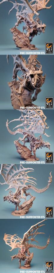 Dracolich Mounted – 3D Print
