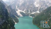 MotionArray – Flying Over Lago Di Braies Lake 1013623