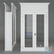 Classic door, glass, white