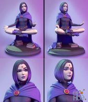 Meditating Raven – 3D Print