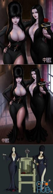 Elvira and Morticia – 3D Print