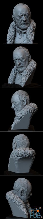 Davos Seaworth from Game of Thrones bust – 3D Print