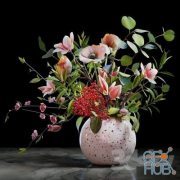 Ethnic bouquet with anemones