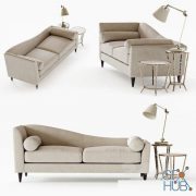 PATRICIA CHAISE sofa with tables