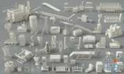 Factory Units-part-3 – 49 pieces (Kitbash Set)