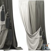 Photorealictic 3d model of curtains