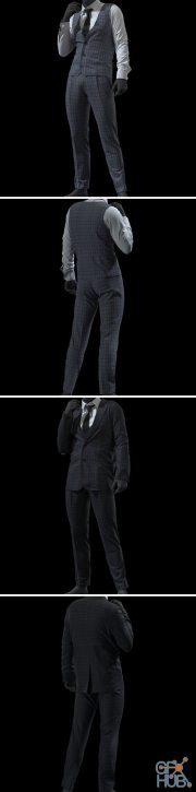 Mens Check Suit Set