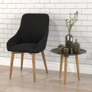 Set with black armchair