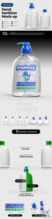Hand Sanitizer Mockups for Cinema 4D & KeyShot