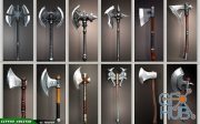CGTrader – Fantasy Axe Collection Pack Low-Poly 3D Model