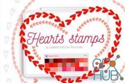 Hearts Stamps Procreate Valentine Brushes