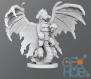 Black Dragon Wyrmling – 3D Print