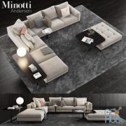Minotti Andersen modern corner Sofa