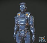 Rigged Destructible Robot Model (Blender and fbx)
