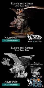 Zagreb the Heinous - Dark Dwarf Lord – 3D Print