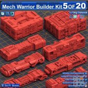 ArtStation Marketplace – Mech Warrior Hard Surface Kitbash 5 of 20