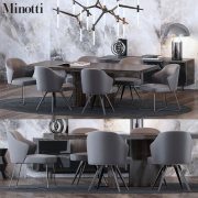 Furniture set with chair Aston by Minotti