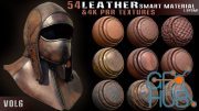 ArtStation – 54 leather smart materials + 4k PBR textures – Vol 6