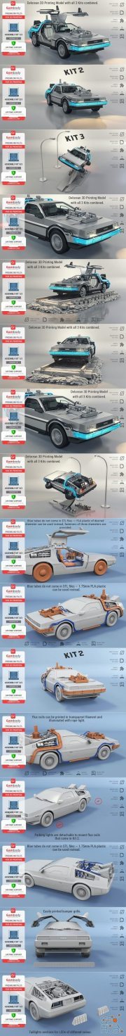 DeLorean Kit 1-3 – 3D Print