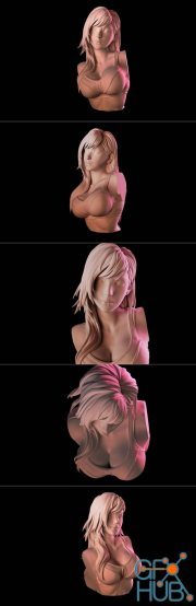 Final Fantasy 7 Tifa Lockhart Bust Sculpt – 3D Print