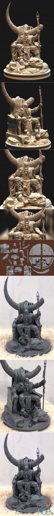 Kratos on Throne – 3D Print