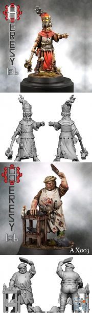 AX002 Johan and AX003 Ludek – Citizens of the Old World – 3D Print