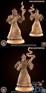 Tribe Troll Priest with Shadow Spell – 3D Print