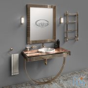A set of furniture and sanitary ware for a Gaia Mobili bathroom
