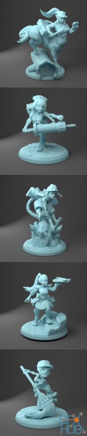 Twin Goddess Miniatures Pack – 3D Print