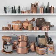 Copper cookware set