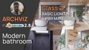 Skillshare – Archviz in Blender 2.8 | Modern Bathroom | Class 2: Materials & Basic lighting