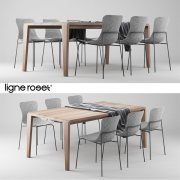 Spirit Of Forest table and Ettoriano chair by Ligne Roset