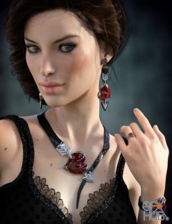 Daz3D, Poser: Heartstruck Jewelry for Genesis 3 Female(s)