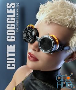 Daz3D, Poser: Cutie Goggles for Genesis 8 Females