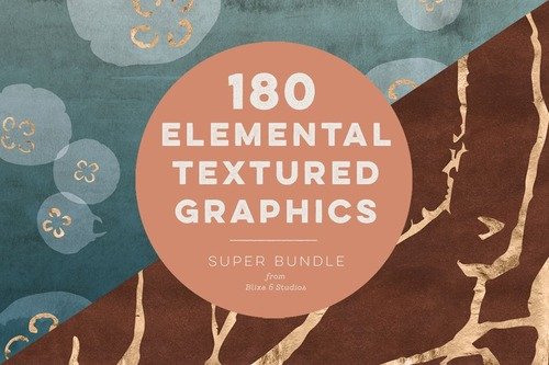 Creativemarket – 180 Elemental Textures & Rose Gold