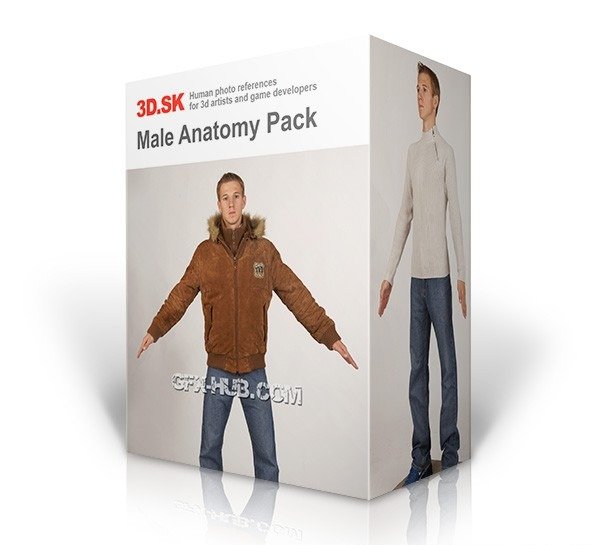 3D.SK – Male Anatomy Photo references pack