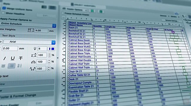 Scheduling in ARCHICAD