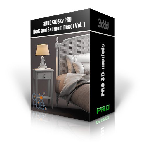 3DDD/3DSky PRO Beds and Bedroom Decor Vol. 1