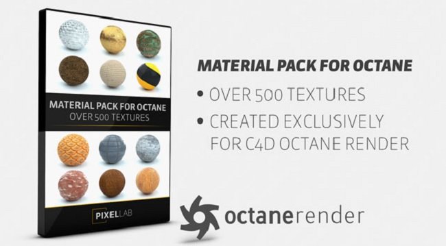 The Pixel Lab Material Pack for Octane Cinema 4D