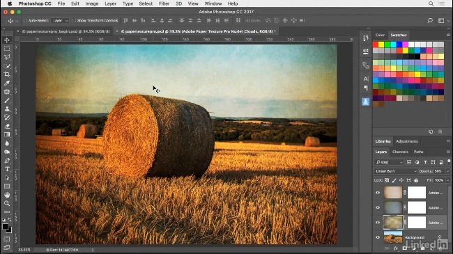 Lynda, Photoshop for Designers, Textures, video сourse