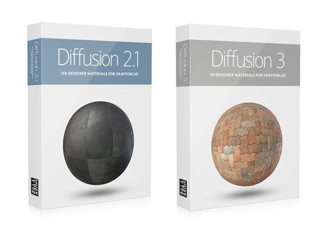 Muse Creative – VrayForC4D Material Pack Diffusion Shaders 2.1 + 3