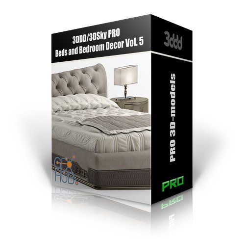 3DDD/3DSky PRO Beds and Bedroom Decor Vol. 5