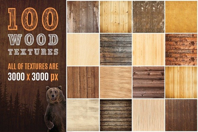 Creativemarket – 100 Real Wood Textures