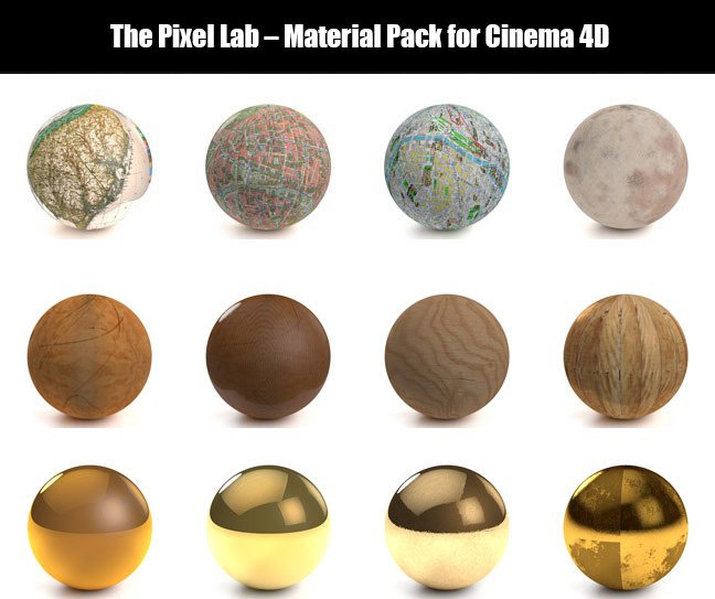 The Pixel Lab – Material Pack for Cinema 4D