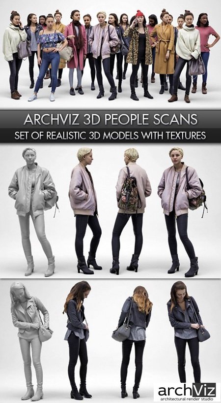 Archviz People Scanned – 3D Models Bundle
