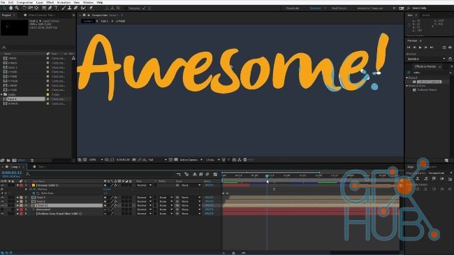 SkillShare – Animated Motion Graphics – Liquid Text Animation in After Effects!