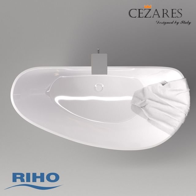 3D Model – Bathtub Riho Granada and Cezares Cascado mixer | GFX-HUB